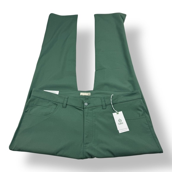 Tasc Performance Mens Motion Pant Tailored Olive Green Bamboo Stretch 40x32 NWT